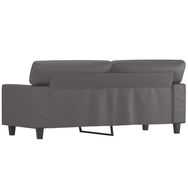 2-sitssoffa grå 140 cm konstläder