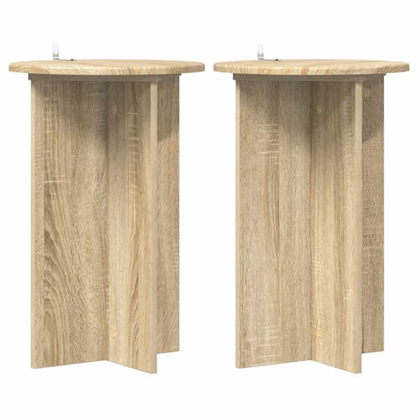Växtställ 2 pcs Sonoma-ek Ø40 x 60 cm Konstruerat trä