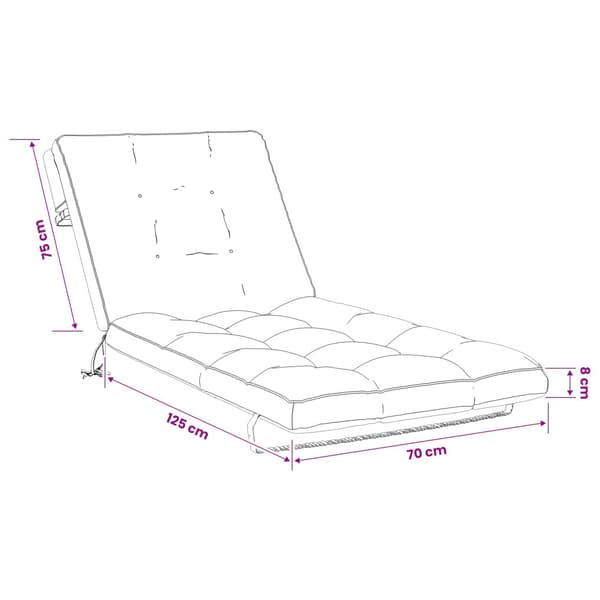Solstol Kudde VIANEN 100% Polyester Sand 200 x 70 x 8 cm