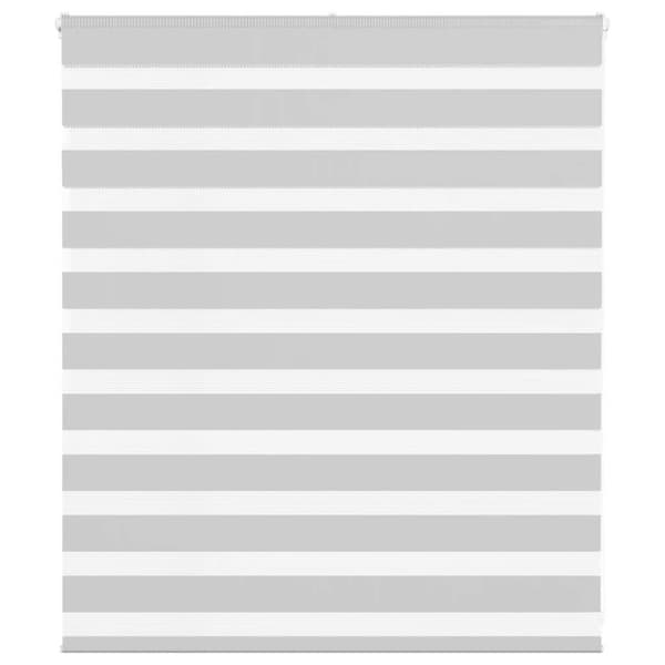 Rullgardin zebra ljusgrå 125x100 cm tyg bredd 120,9cm polyester