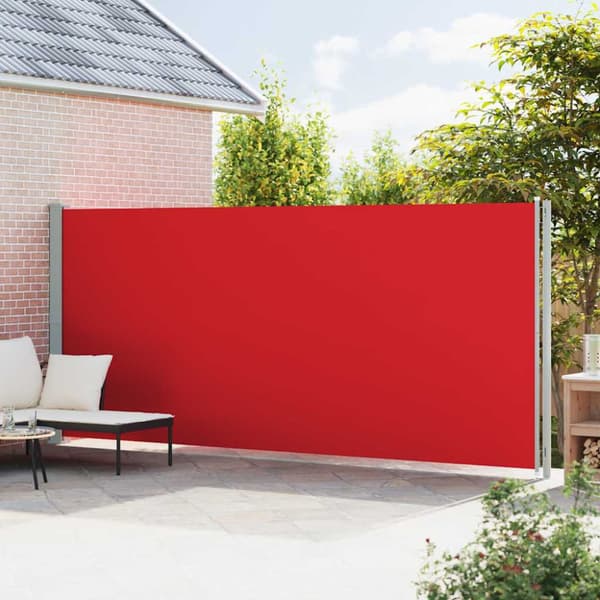 Infällbar sidomarkis 200x600 cm röd
