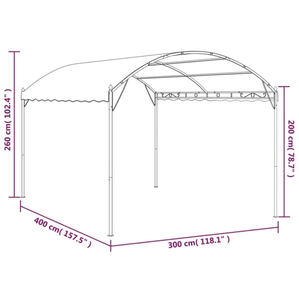 Paviljong 3x4 m antracit