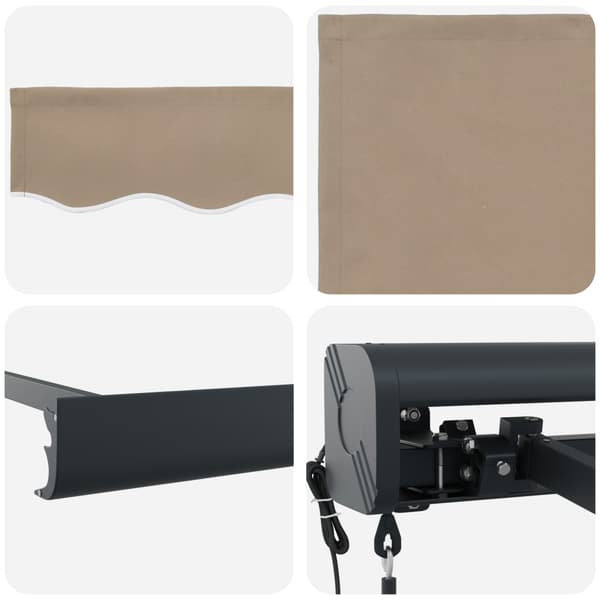 Markis Beige 300 x 250 cm Polyester och aluminium