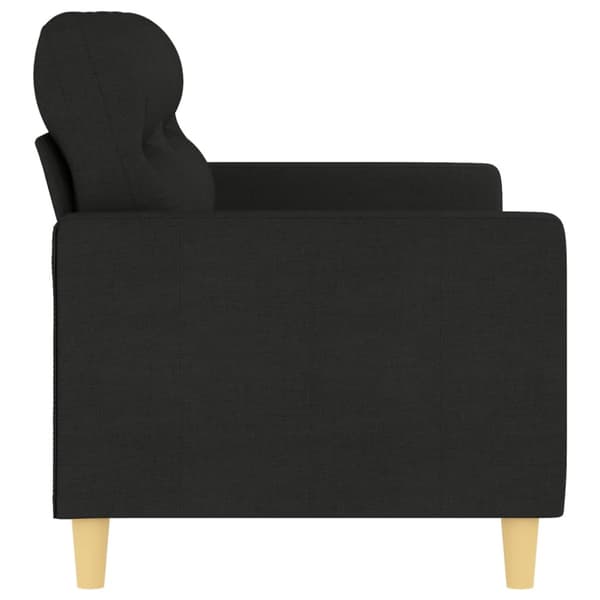 2-sitssoffa svart 140 cm tyg