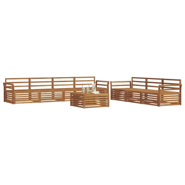 Utomhussoffset 8 pcs Naturfärg