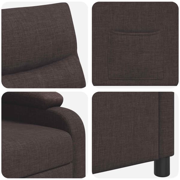 Recliner Mörkbrun Tyg