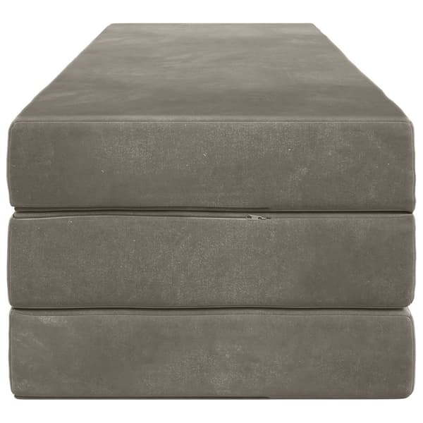 Fällbar Soffbed 200 x 67 x 45 cm Ljusgrå