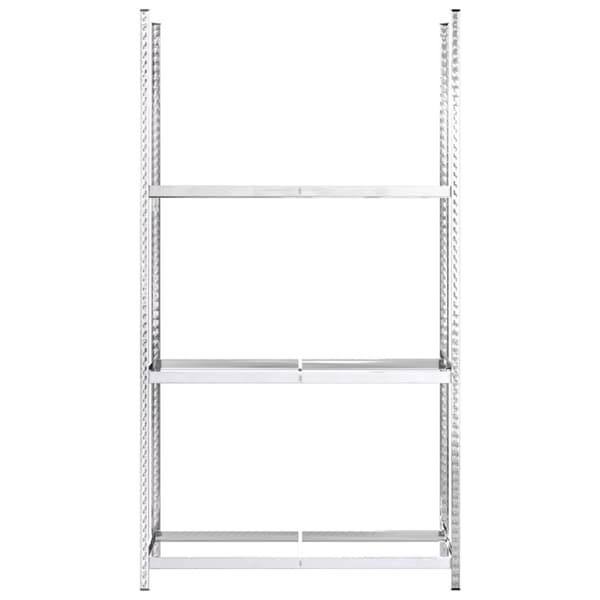 Däckställ 3 hyllplan silver 2 st 110x40x200 cm stål