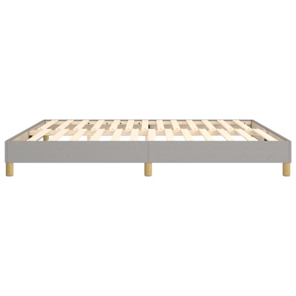 Boxspring-sängram ljusgrå 160x200 cm tyg