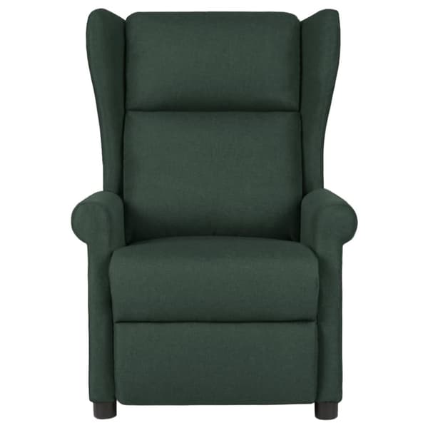 Reclinerfåtölj mörkgrön tyg