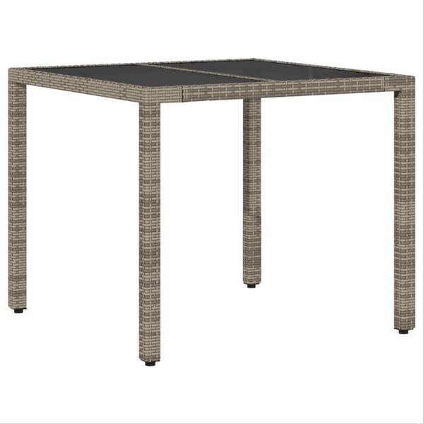 Trädgårdsmöbelset 5 pcs Grå konstrotting