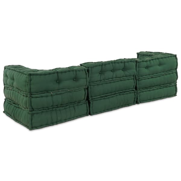 Modulsofa enhet 3 pcs Grön Tyg