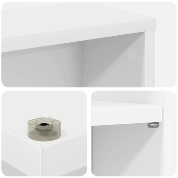 CD Skåp Vit 60 x 17 x 92 cm Konstruerat trä
