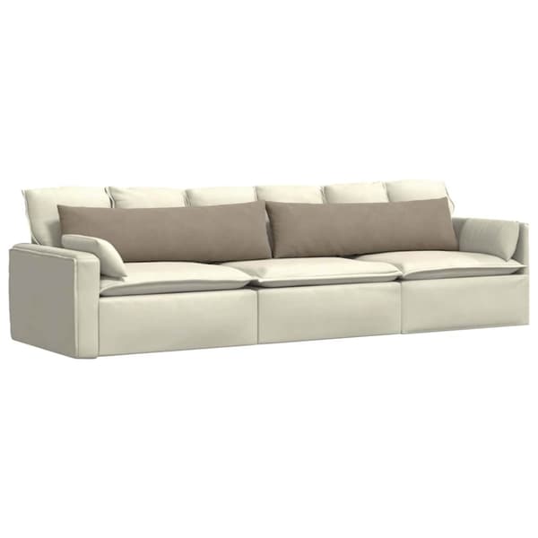 Sofakuddar 2 pcs Taupe 145 x 40 cm tyg