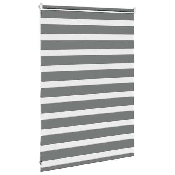 Rullgardin zebra mörkgrå 115x100 cm tyg bredd 110,9cm polyester