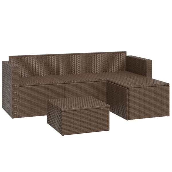 Loungegrupp brun konstrotting