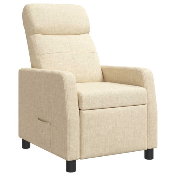 Recliner Gräddvit Tyg