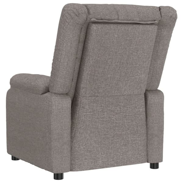 Massagefåtölj taupe tyg