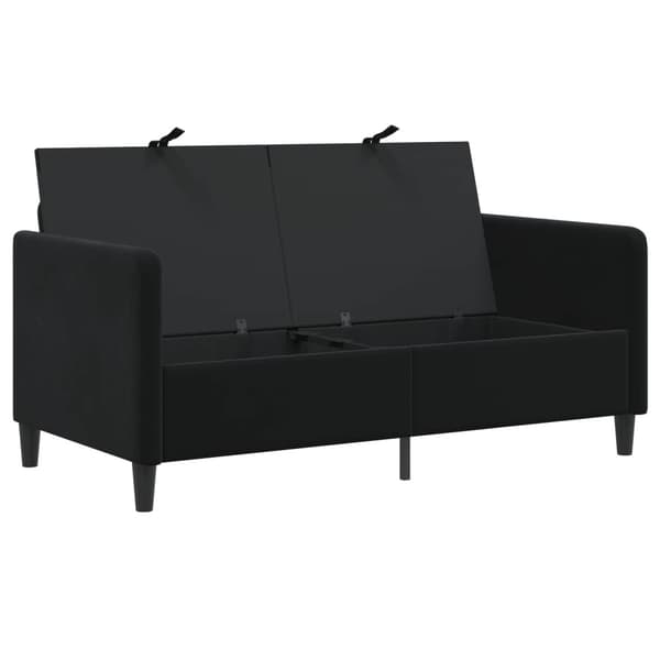 Soffa med förvaring Svart 152 x 78 x 87 cm Polyester