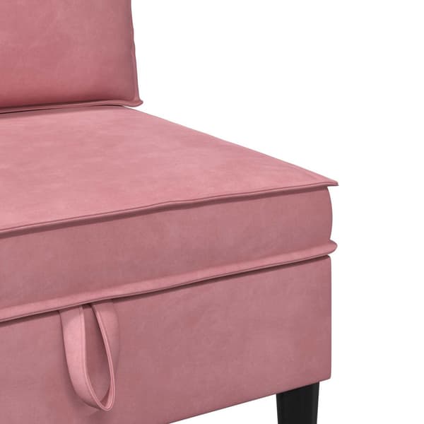 Möbelset för vardagsrummet med kudde 4 pcs Rosa Sammet