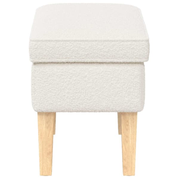 Fotpall Gräddvit 55 x 35 x 41 cm Bouclé