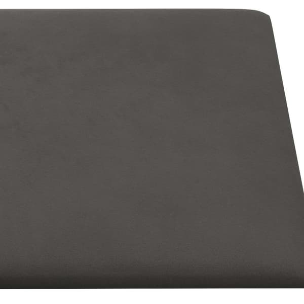 Väggsänggavel 12 pcs Mörkgrå 60 x 30 cm Sammet