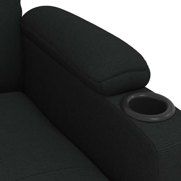 Massagefåtölj svart tyg