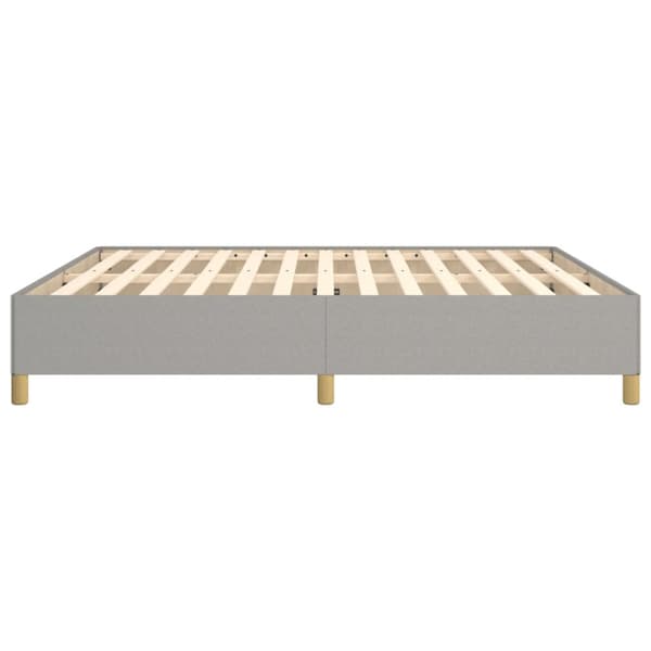 Boxspring-sängram ljusgrå 160x200 cm tyg