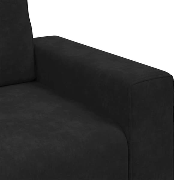 Soffstol svart 100x77x82 cm sammet