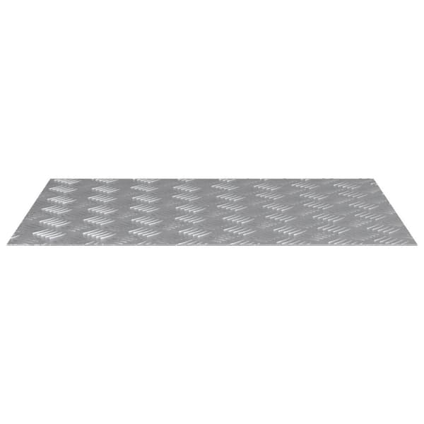 Trappsteg Rektangulär 4 pcs Silver 70 x 50 cm Aluminium