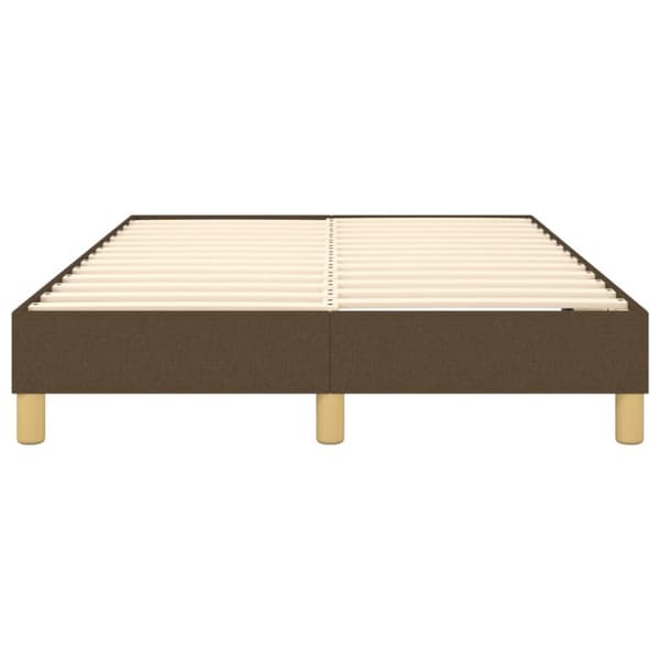 Boxspring-sängram mörkbrun 120x200 cm tyg