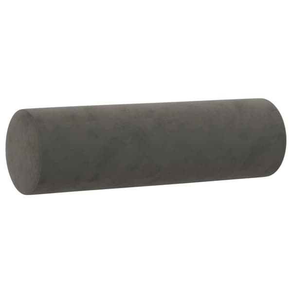 Prydnadskuddar 2 st mörkgrå Ø15x50 cm sammet