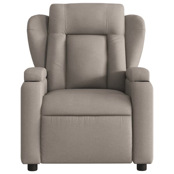 Elektrisk massagefåtölj taupe tyg