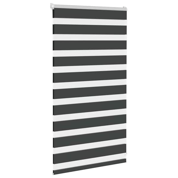 Rullgardin zebra svart 85x100 cm tyg bredd 80,9 cm polyester