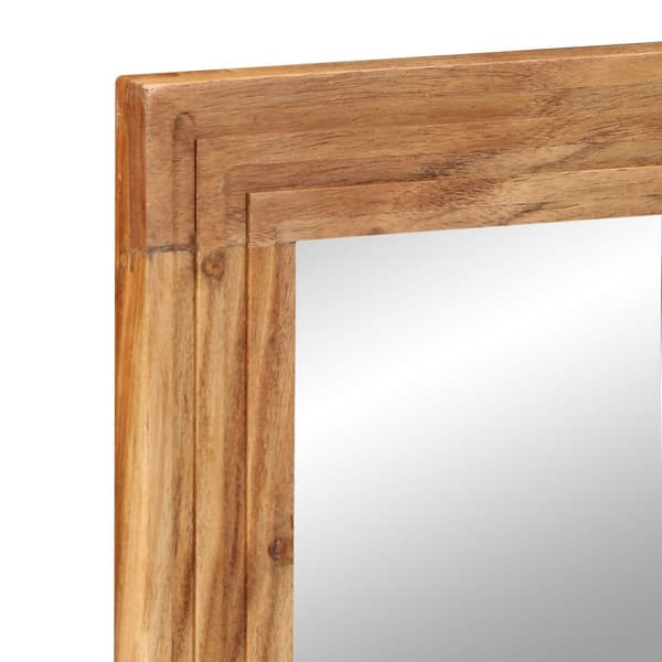 Badrumsspegel Brun 70 x 50 x 2.5 cm Glas och solid akaciaträ