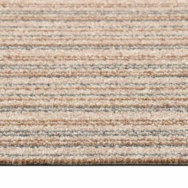 Matta 20 pcs Randig beige 50 x 50 cm 100% Polypropen
