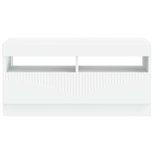 LED TV-skåp Vit Konstruerat trä