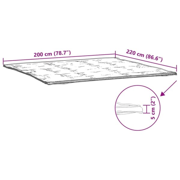 Madrasskydd vit 200x220 cm