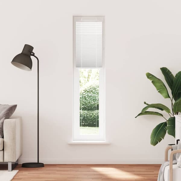 Plisserad persienn vit 50x200cm tyg bredd 49,4cm polyester