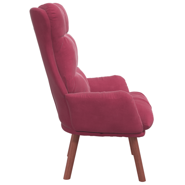 fåtölj Vinröd 69 x 74 x 93 cm Sammet