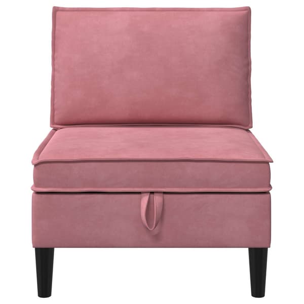 Mellansofta med förvaring Rosa Sammet