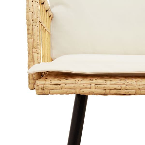 Trädgårdsoffset 2 pcs Beige konstrotting