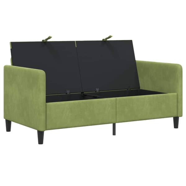 Soffa med förvaring Ljusgrön 152 x 78 x 87 cm Polyester