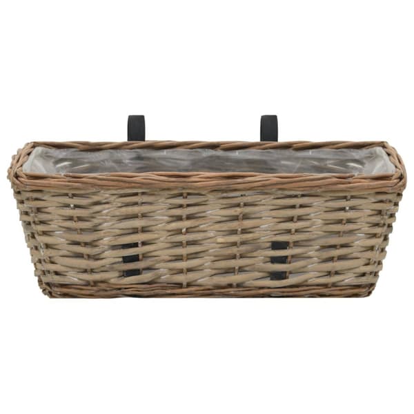 Balkonglåda 2 st korg med PE-foder 40 cm