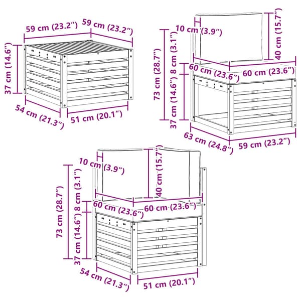Soffgrupper Massivt Akaciaträ