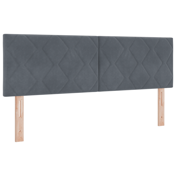 LED huvuddyna Mörkgrå 144 cm Sammet