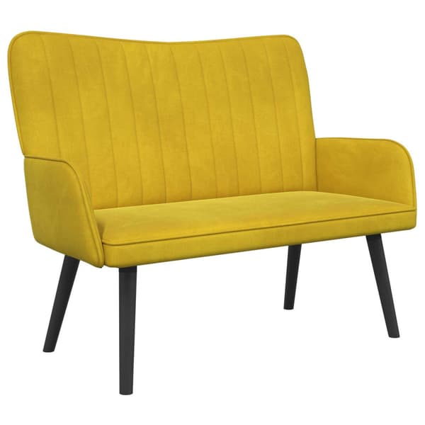 Tvåsitssoffa Gul 115 x 61 x 87 cm Sammet
