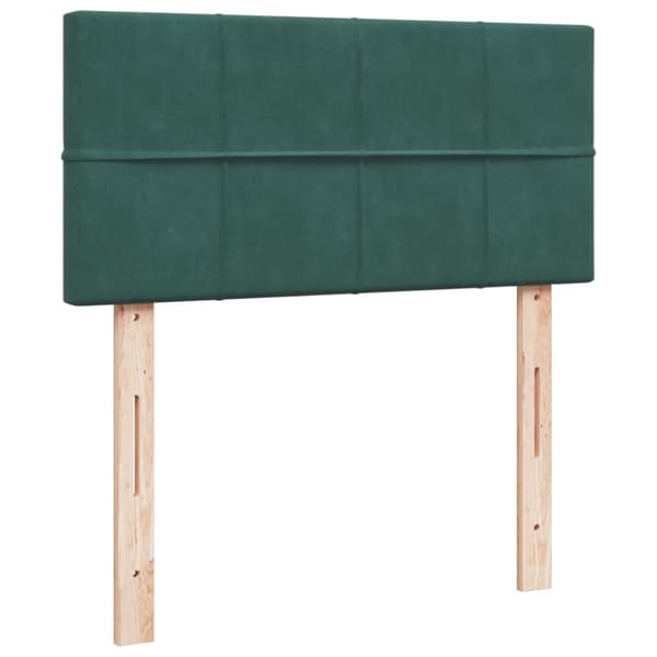 Ramsäng med madrass mörkgrön 80x200 cm sammet