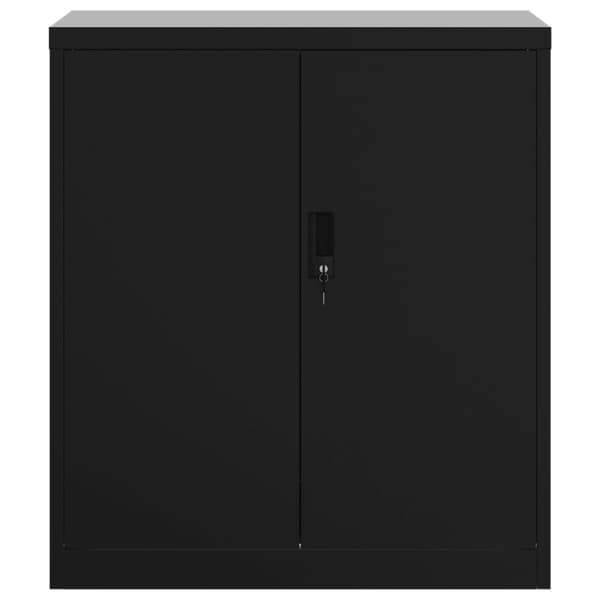 Dokumentskåp svart 79x40x90 cm stål