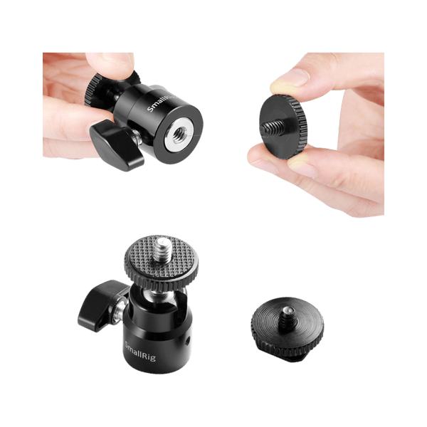 SMALLRIG 2059 Camera Cold Shoe -Ballhead-1/4"Sc 2P